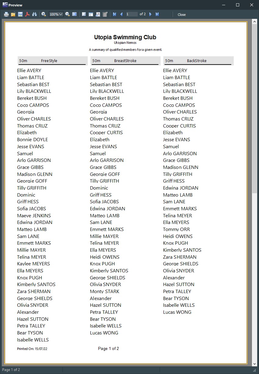 Qualified Distance and Stroke.